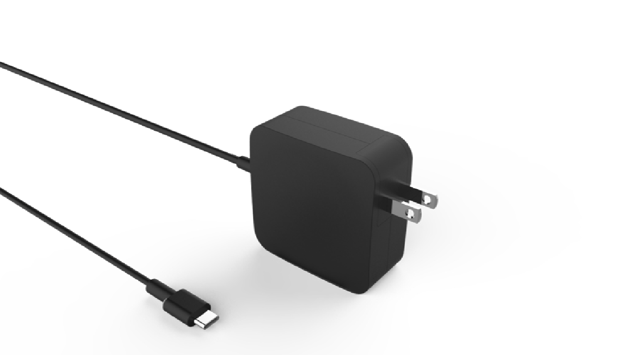 Phihong 100W/65W GaN power charger, utilizing advanced GaN technology to deliver high efficiency and stable output.